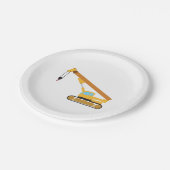 クレーン建築トラック ペーパープレート (アングル)