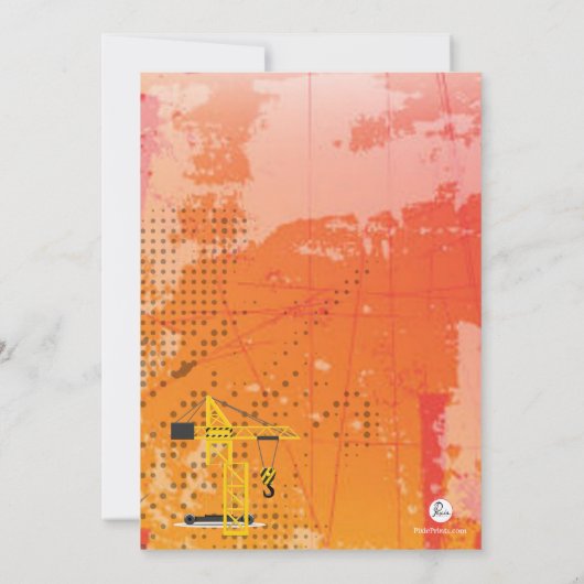 クレーン建設へのご招待 招待状 (裏面)