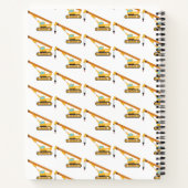 クレーン建設トラック子供モノグラム ノートブック (裏面)