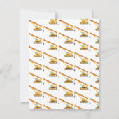 クレーン建設トラック キッズ 子ども ノートカード (裏面)