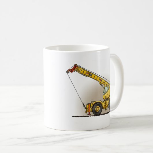クレーン建設用機器のコーヒー・マグ コーヒーマグカップ (正面右)