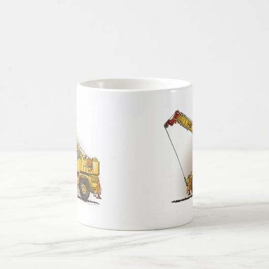クレーン建設用機器のコーヒー・マグ コーヒーマグカップ (中央)