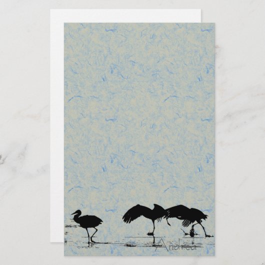 クレーン手すき紙の文房具 便箋 (正面/裏面)