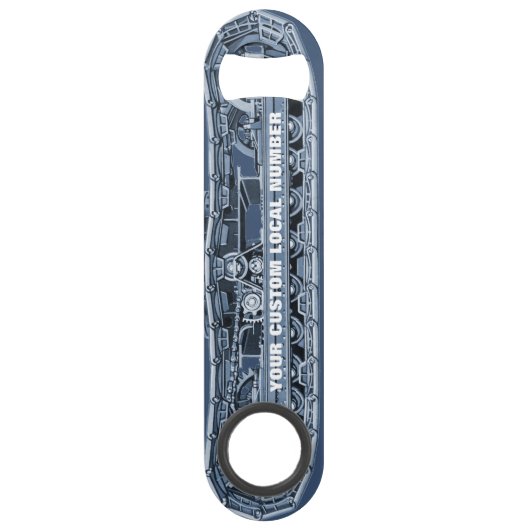 クレーン操カスタム作者組合ローカル番号IUOE スピード栓抜き (正面)