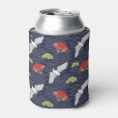 クレーン日本のとファン:ヴィンテージパターン 缶クーラー (缶正面)