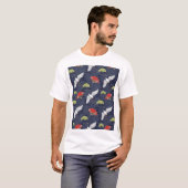 クレーン日本のとファン：ヴィンテージパターン Tシャツ (正面フル)