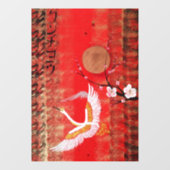 クレーン日本のサンジャパン桜レッドウィンドウデカール ウィンドウサイン (シート)