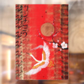 クレーン日本のサンジャパン桜レッドウィンドウデカール ウィンドウサイン (シート2)