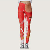 クレーン日本のサンジャパン桜レッドレギンス レギンス (正面)