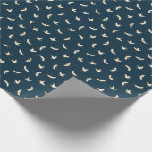 クレーン日本のシルエットヴィンテージパターン ラッピングペーパー (角)