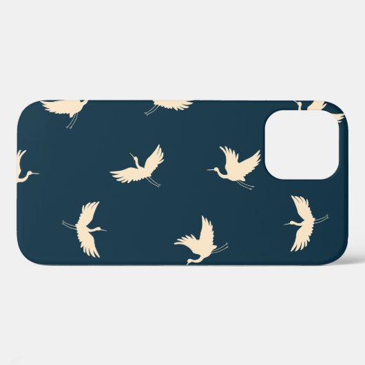 クレーン日本のシルエットヴィンテージパターン Case-Mate iPhoneケース (裏面 (横))