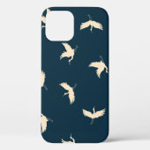 クレーン日本のシルエットヴィンテージパターン Case-Mate iPhoneケース (裏面)