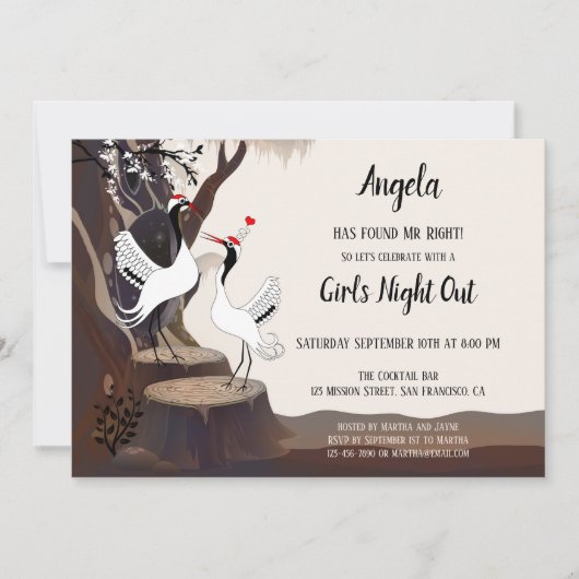 クレーン日本のバチェロレッテ招待状 招待状 (正面)