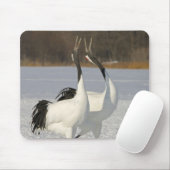 クレーン日本の踊りオン雪 マウスパッド (マウス)