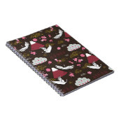 クレーン日本の：シームレ伝統的ームパターン ノートブック (右側)