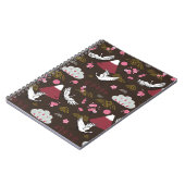 クレーン日本の：シームレ伝統的ームパターン ノートブック (左側)