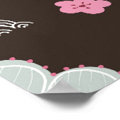 クレーン日本の：シームレ伝統的ームパターン ポスター (角)