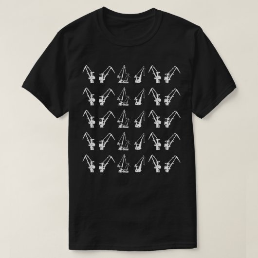 クレーン模様 Tシャツ (デザイン正面)