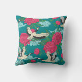 クレーン牡丹:ヴィンテージフローラグラフィックス クッション (裏面)