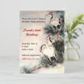 クレーン誕生日招待状 招待状 (スタンド正面)