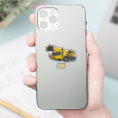 クレーン車の漫画イラストレーション シール (スマートフォン)