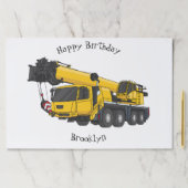 クレーン車の漫画イラストレーション ペーパーパッド (インサイチュ)