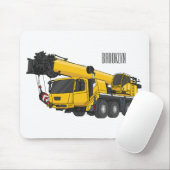 クレーン車の漫画イラストレーション マウスパッド (マウス)