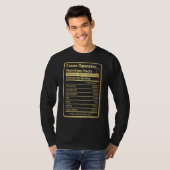 クレーン運転士おもしろいの栄養事実 Tシャツ (正面フル)