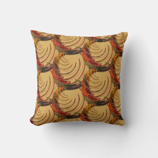 クレーン運転士お洒落ファンタジーカラフル クッション (正面)