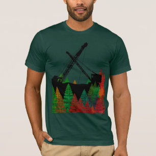 クレーン運転士ヴィンテージクローラクレーン芸術秋 Tシャツ