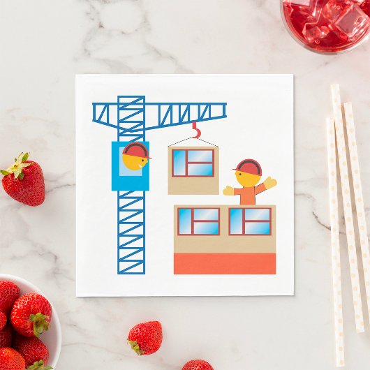 クレーン運転士及び建築労働者 スタンダードランチョンナプキン