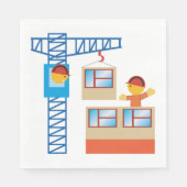 クレーン運転士及び建築労働者 スタンダードランチョンナプキン (正面)