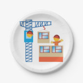 クレーン運転士及び建築労働者 ペーパープレート (正面)