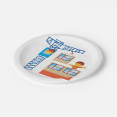 クレーン運転士及び建築労働者 ペーパープレート (アングル)