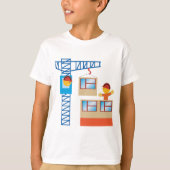 クレーン運転士及び建築労働者 Tシャツ (正面)