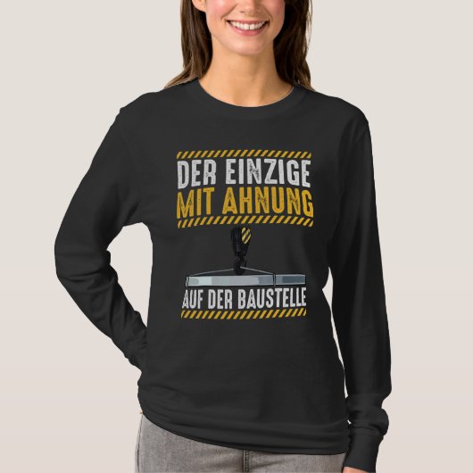クレーン運転士建築作業者クレーン構造 Tシャツ (正面)