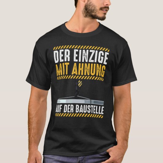 クレーン運転士建築作業者クレーン構造 Tシャツ (正面)
