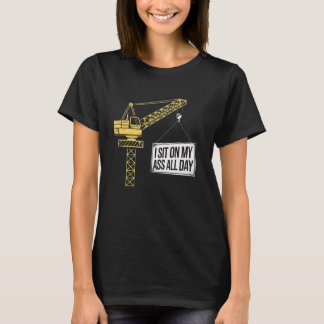 クレーン運転士建築作業者建物サイトT Tシャツ