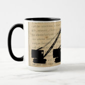 クレーン運転士用クレーンアンティークヴィンテージクローラ マグカップ (左)