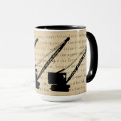 クレーン運転士用クレーンアンティークヴィンテージクローラ マグカップ (正面右)