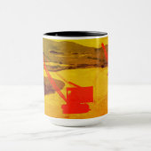 クレーン運転士用ゴルフゴルフファンタジー美術業者 マグカップ (中央)