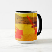 クレーン運転士用ゴルフゴルフファンタジー美術業者 マグカップ (正面右)