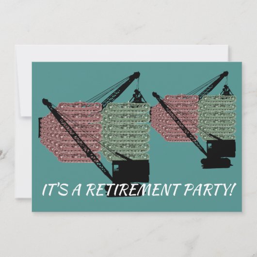 クレーン運転士退職 招待状 (正面)