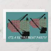 クレーン運転士退職 招待状 (正面/裏面)