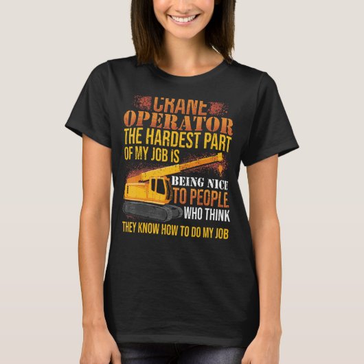 クレーン運転士重機運転士 Tシャツ (正面)