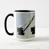 クレーン運転士=MFICヴィンテージクローラクレーン マグカップ (左)