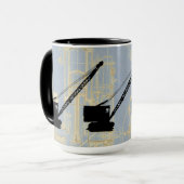 クレーン運転士=MFICヴィンテージクローラクレーン マグカップ (正面左)