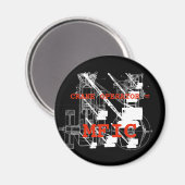 クレーン運転士=MFICヴィンテージクローラクレーン マグネット (正面/裏面)