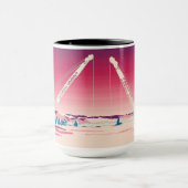 クレーン運転技術者美術魚釣り芸術 マグカップ (中央)