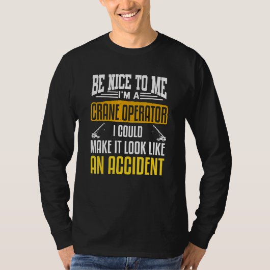クレーン運転用クレーン運転士自動クレーン構造 Tシャツ (正面)